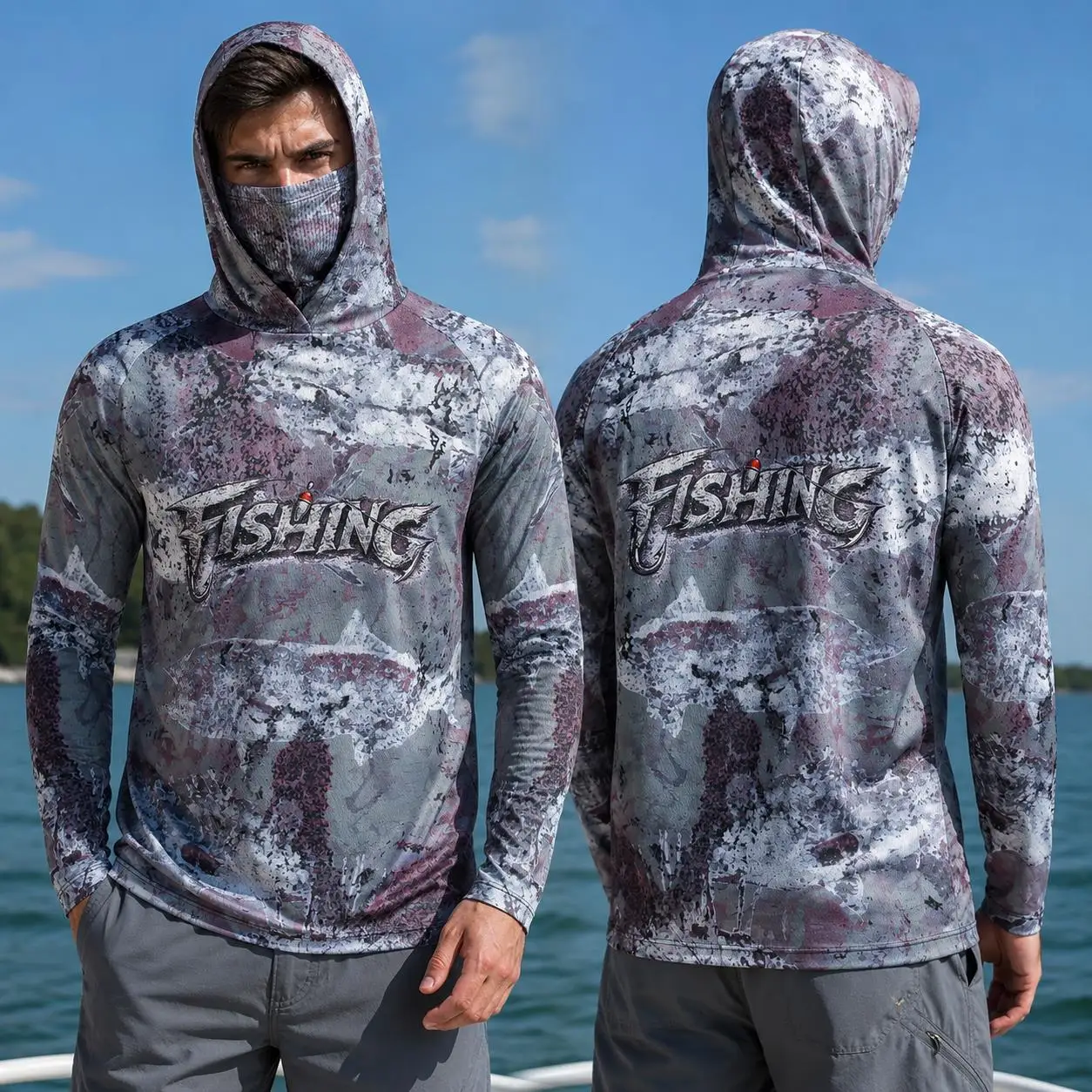 Camisa de pesca con capucha pa - Fishing Mask Sun Protection reseña y precio