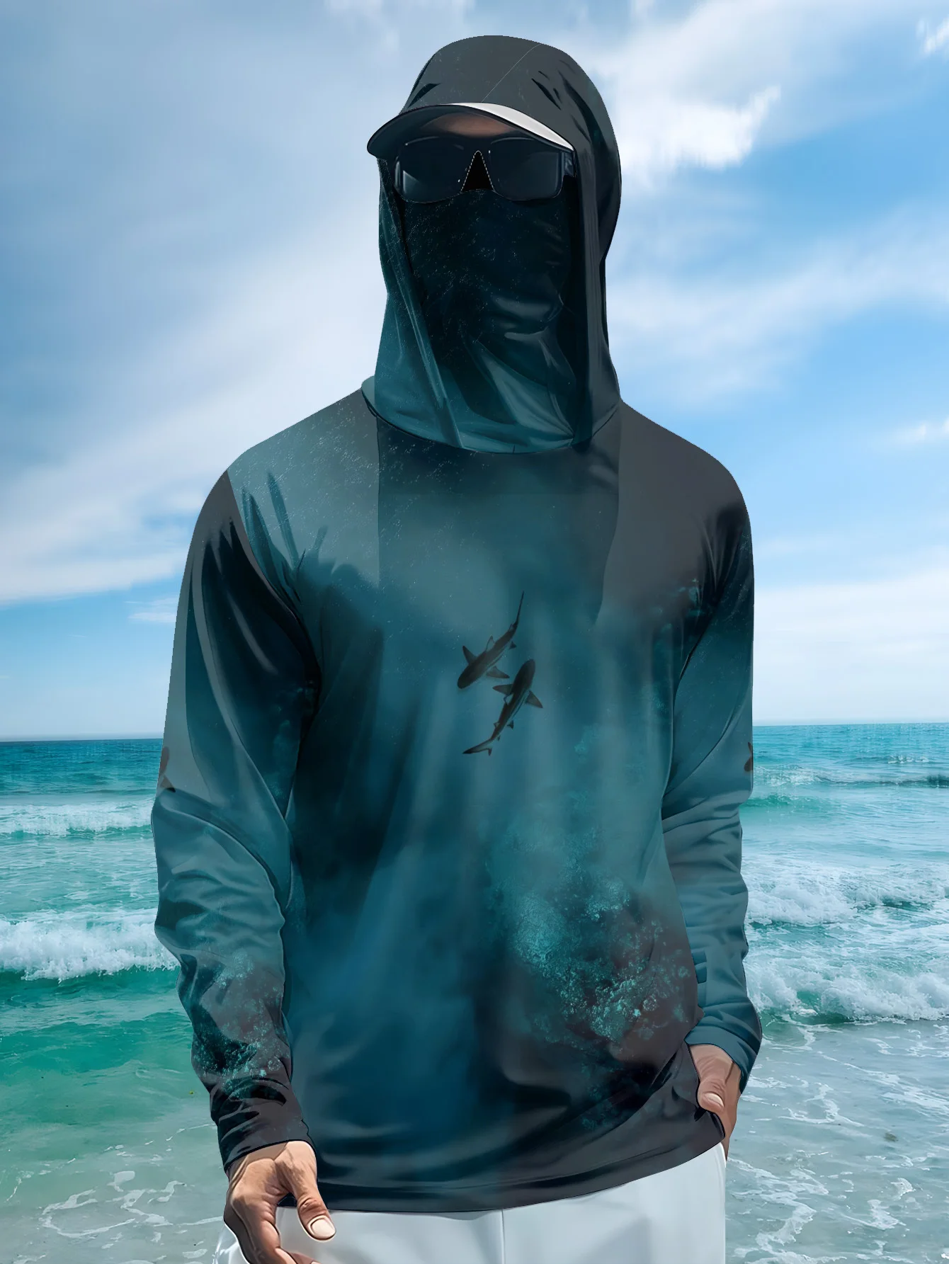 Sudadera con capucha para pesc - Fishing Mask Sun Protection reseña y precio